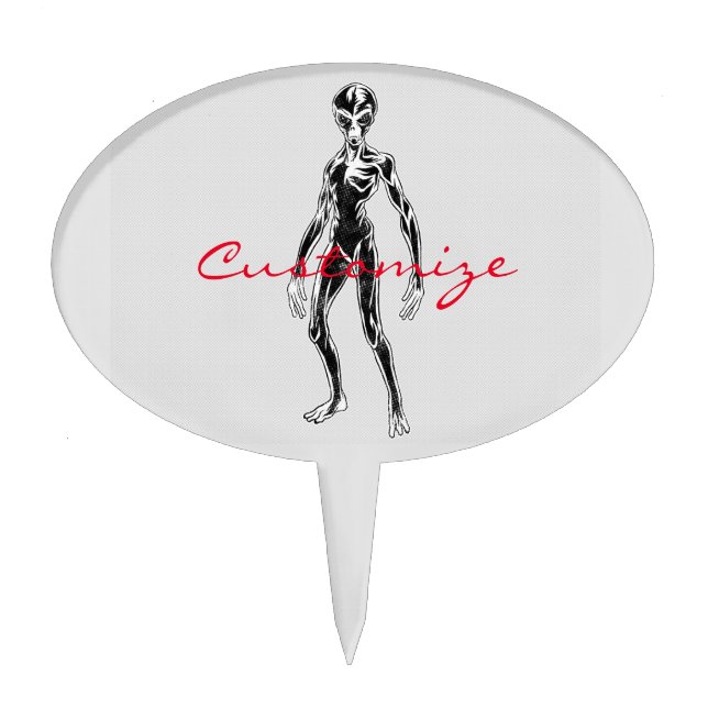 UFO Alien Thunder_Cove Cake Topper (Front)