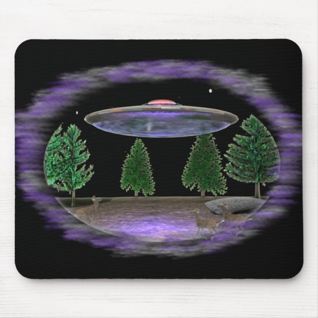 ufo at night mouse pad (Front)