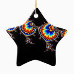 Ufo Attack - Fractal Art Ceramic Ornament