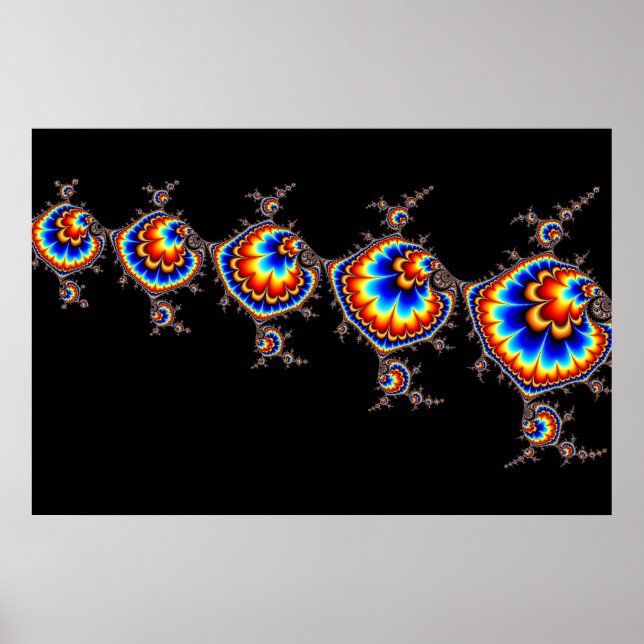 Ufo Attack - Fractal Art Poster (Front)