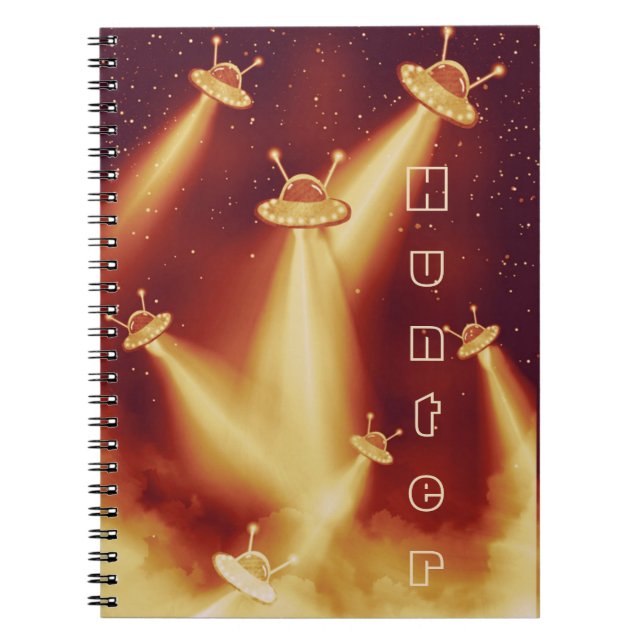 UFO Attack on Mars - Sci-Fi Alien Notebook (Front)