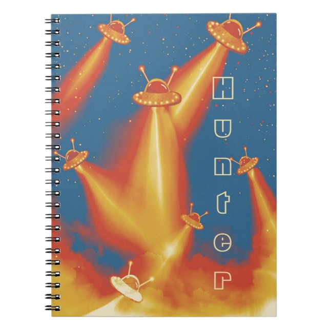 UFO Attack on Saturn Alien Space Notebook (Front)