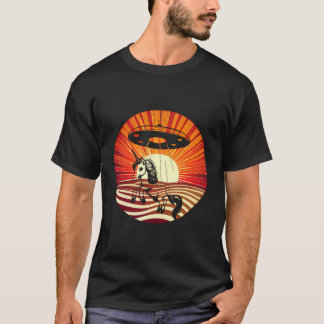 Ufo Beaming Up Unicorn T-Shirt