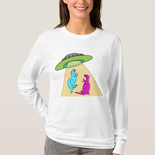 UFO Beams Up Dinosaurs T-Shirt