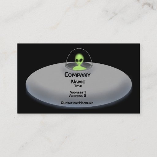 Customizable UFO business card