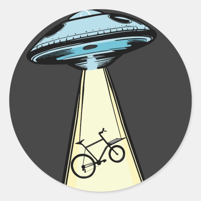 Ufo Cargobike, cycle, wheel Classic Round Sticker (Front)