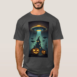 UFO Castle Halloween vintage T-Shirt