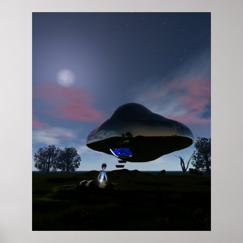 UFO Cattle Mutilation Poster