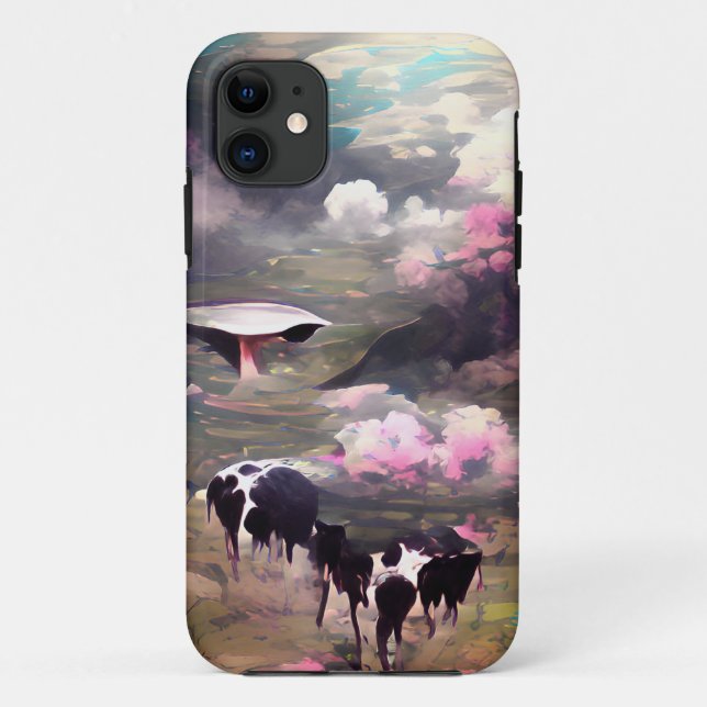 UFO Cow Abduction Case-Mate iPhone Case (Back)