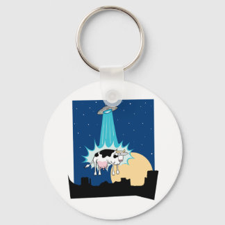 UFO Cow Abduction Keychain
