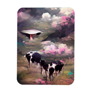 UFO Cow Abduction Magnet