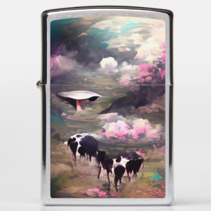 UFO Cow Abduction Zippo Lighter