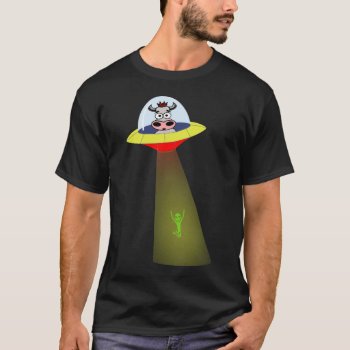 Ufo Cow Vs. Alien Shirt by zortmeister at Zazzle