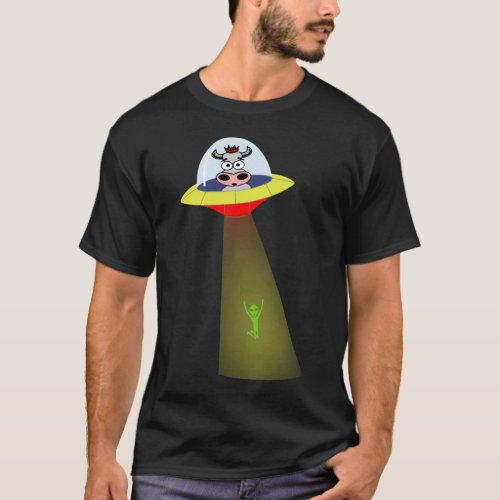 UFO Cow vs Alien Shirt