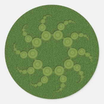 Ufo Crop Circles Classic Round Sticker by nyxxie at Zazzle