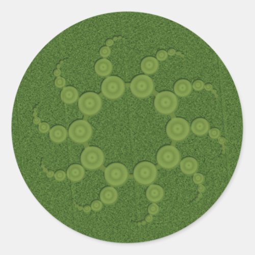 UFO Crop Circles Classic Round Sticker