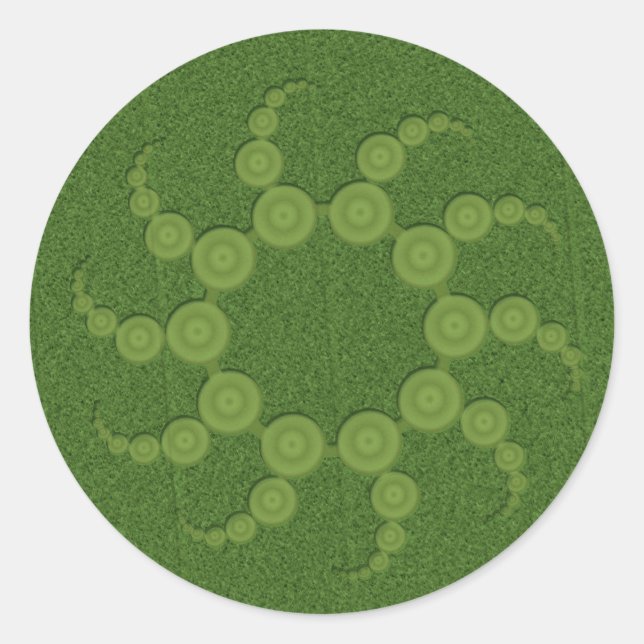 UFO Crop Circles Classic Round Sticker (Front)