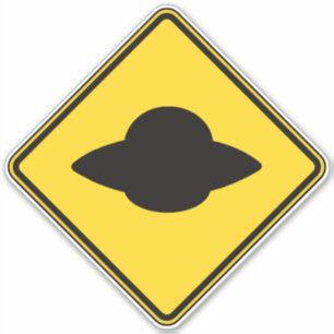 UFO Crossing Sticker