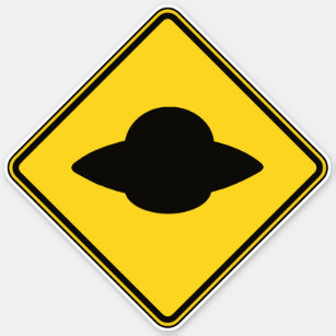 UFO Crossing Sticker