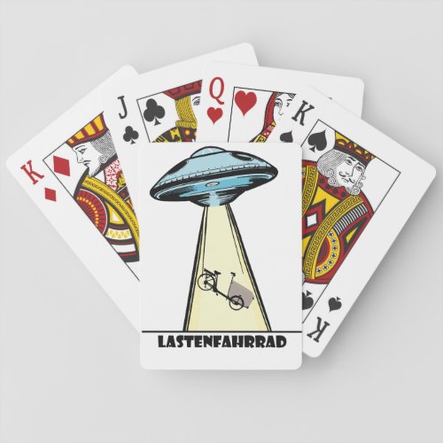 Ufo cycle cycle cargobike aliens poker cards