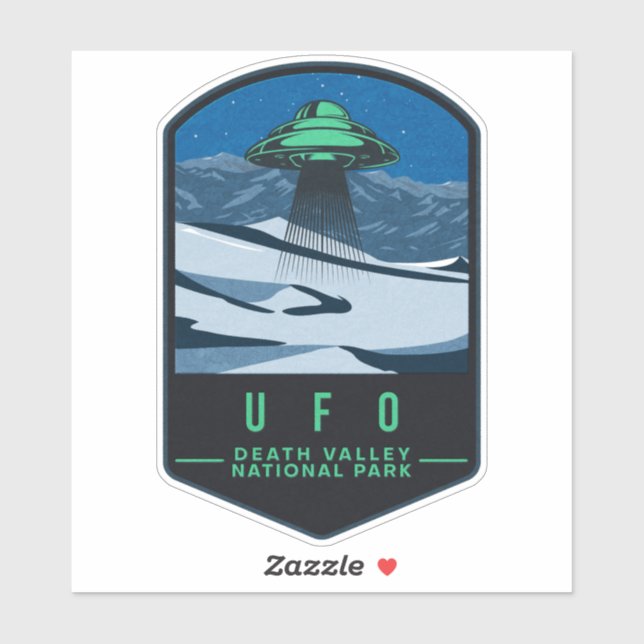 UFO Death Valley National Park Sticker (Sheet)