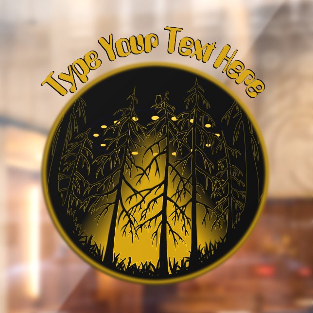 UFO Decal Custom UFO with Owl Window Cling (Sheet 2)