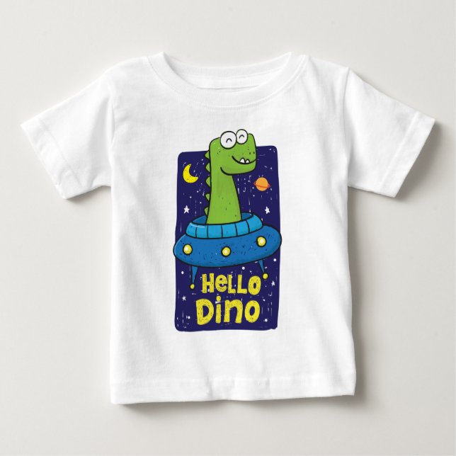 Ufo dino baby  baby T-Shirt (Front)