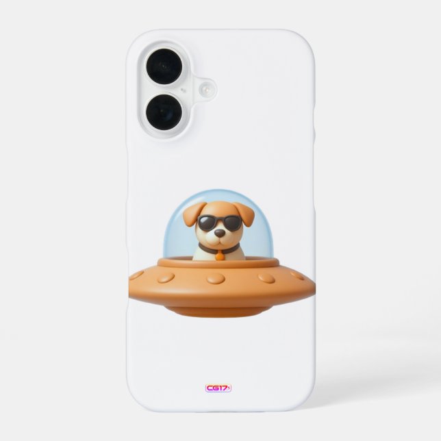 Ufo dog 3D a1 iPhone Case (Back)