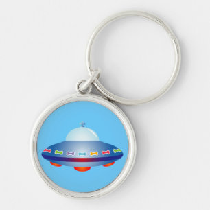 UFO Dog Bone Spaceship Keychain