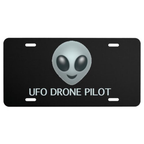 UFO DRONE PILOT LICENSE PLATE