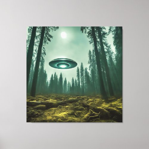 UFO Encounter in the Wild Canvas Print