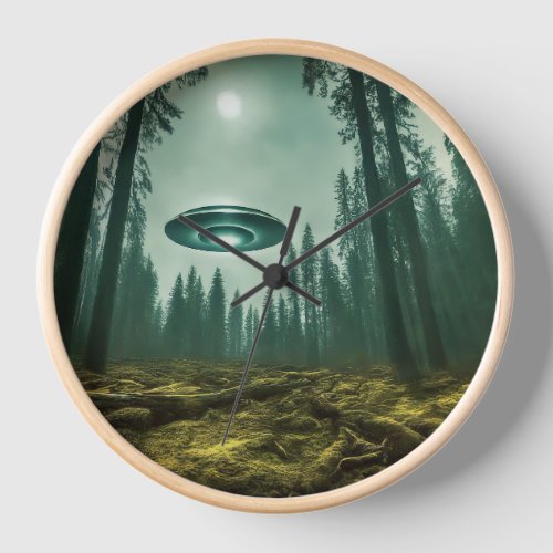 UFO Encounter in the Wild Clock