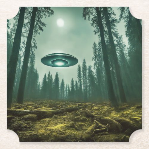UFO Encounter in the Wild Paper Coaster