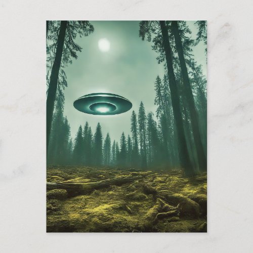 UFO Encounter in the Wild Postcard