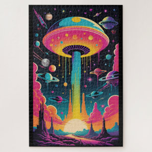 UFO Encounter on Planet 9 Jigsaw Puzzle
