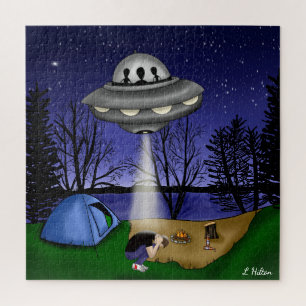 UFO Extraterrestrial Abduction Alien Jigsaw Puzzle