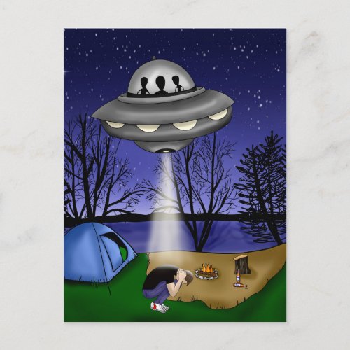 UFO Extraterrestrial Abduction Alien Postcard
