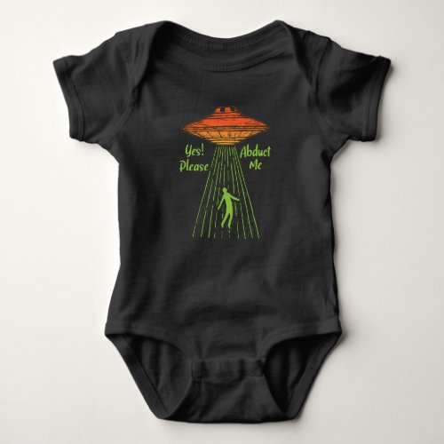 Ufo Extraterrestrial Aliens Spaceship Baby Bodysuit
