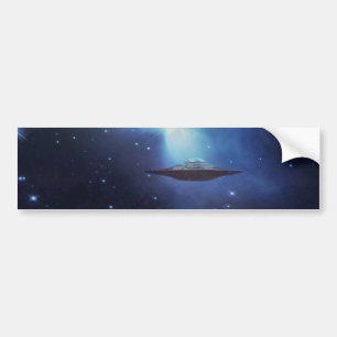 UFO flying object in space Bumper Sticker