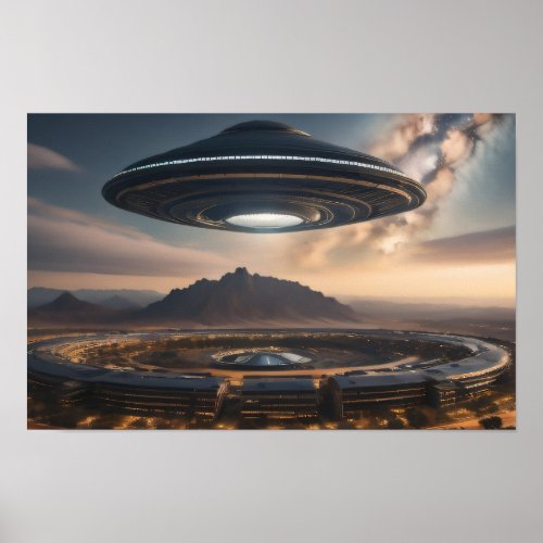 UFO flying saucer Poster