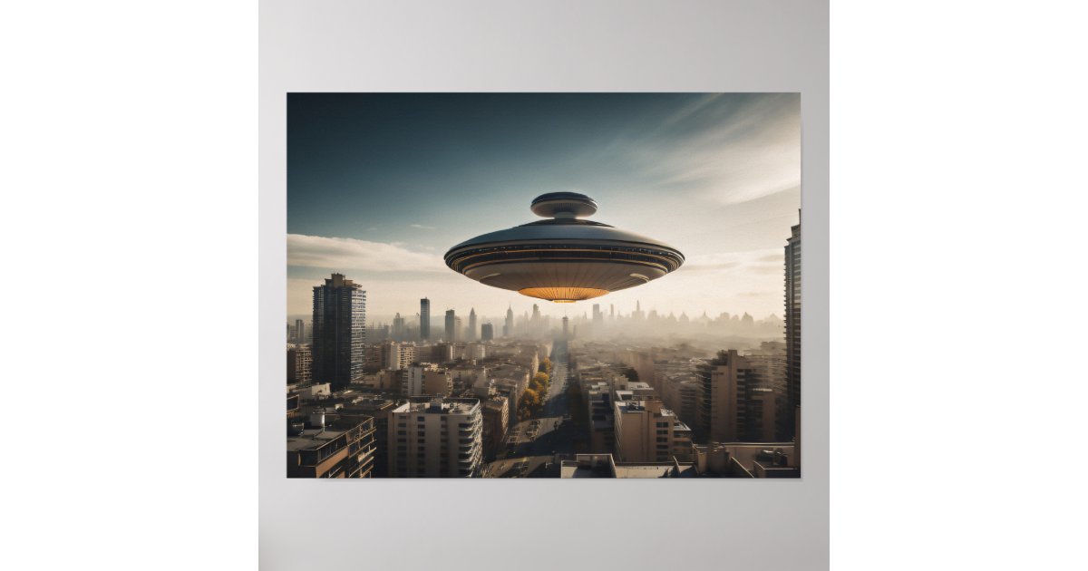 UFO Flying Saucer Poster | Zazzle