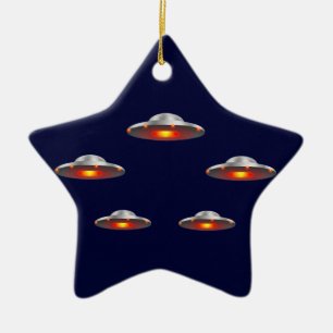 UFO Flying Saucers Christmas ornament
