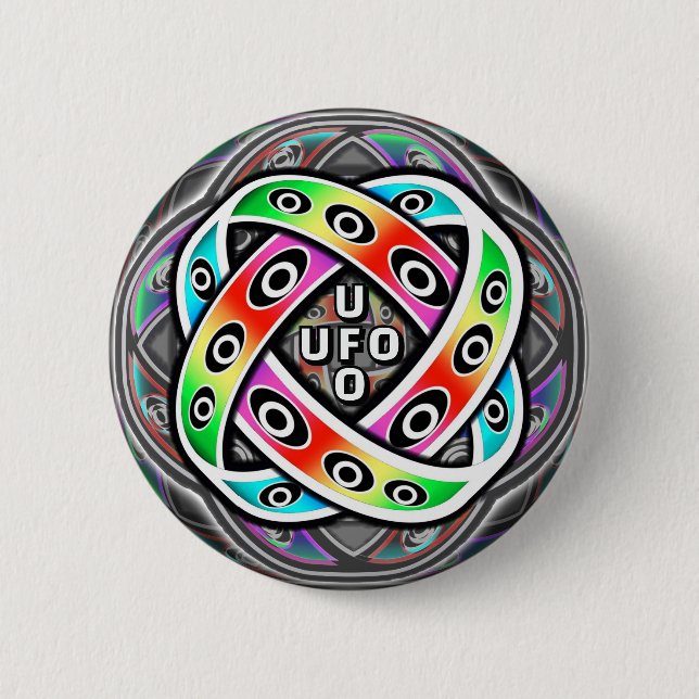 UFO - Fool The Eye Button (Front)
