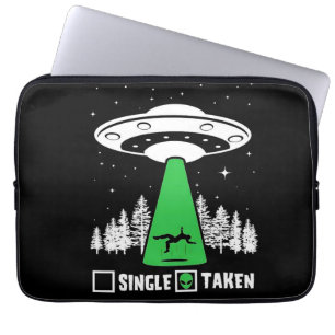 UFO, funny UFO, flying saucer, alien abduction Laptop Sleeve