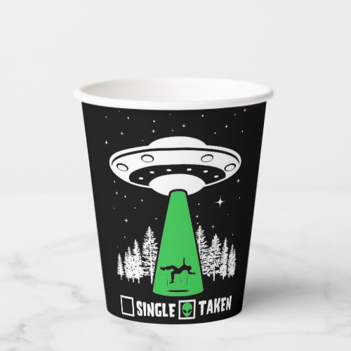 UFO funny UFO flying saucer alien abduction Paper Cups