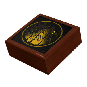 UFO Gift Wood Box Personalized U.F.O Pot Box