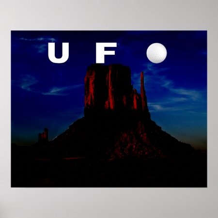 Ufo Golf Poster