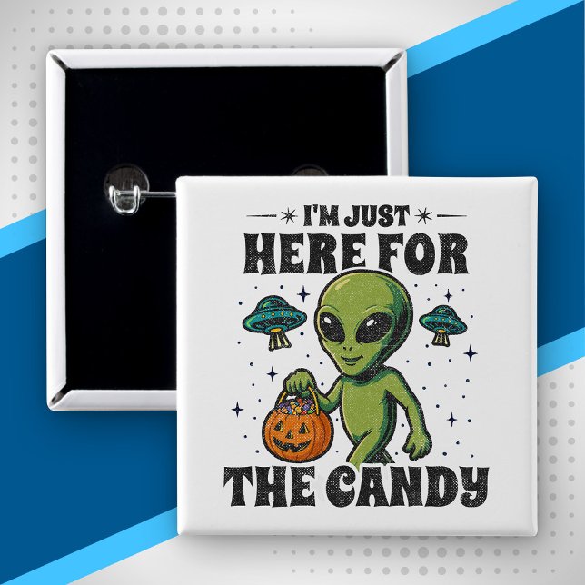 UFO Halloween For the Candy Funny Alien Costume Button (Creator Uploaded)
