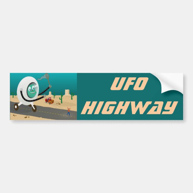 UFO Highway bumper sticker (Front)