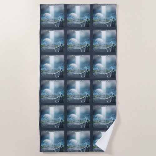 UFO Hitchhiker beach towel